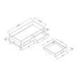 Furniture of America Crayton Wood 2-Drawer Coffee Table in White and Dark Gray