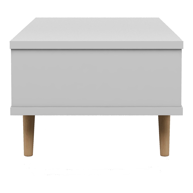 Furniture of America Paulson Wood 1-Drawer Coffee Table in White and Dark Gray