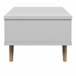 Furniture of America Paulson Wood 1-Drawer Coffee Table in White and Dark Gray