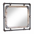 Furniture of America Gee Industrial Metal Wall Mirror in Antique Black