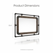 Furniture of America Gee Industrial Metal Wall Mirror in Antique Black