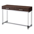 Furniture of America Romano Contemporary Metal 2-Drawer Console Table in Brown