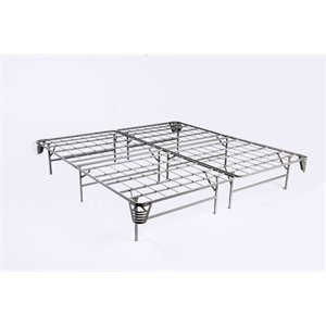 furniture of america polosa bed frame in silver