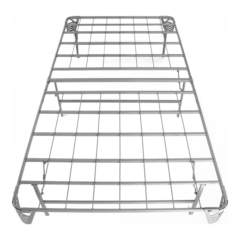 Furniture of America Polosa Transitional Metal Twin Bed Frame in Silver