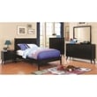 Furniture of America Belkor Mid-Century Modern Wood 4-Drawer Chest in Black