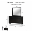 Furniture of America Belkor Solid Wood 6-Drawer Dresser and Mirror Set in Black