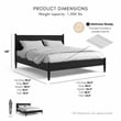 Furniture of America Belkor Solid Wood California King Platform Bed in Black