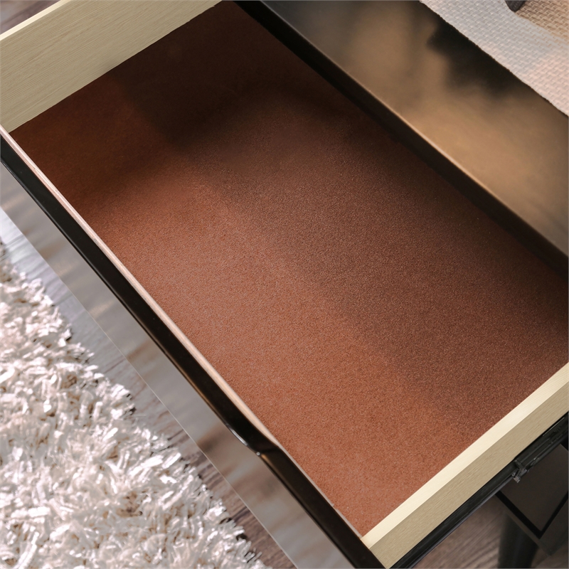 Furniture of America Belkor Mid-Century Modern Wood 2-Drawer Nightstand in Black