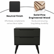Furniture of America Belkor Mid-Century Modern Wood 2-Drawer Nightstand in White