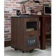 Furniture of America Brynn Industrial Wood Filing Cabinet with Casters in Walnut