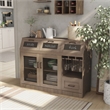 Furniture of America Coffman Wood Wine Storage Buffet in Chestnut Brown