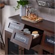 Furniture of America Coffman Wood Wine Storage Buffet in Vintage Walnut