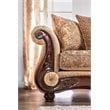 Furniture of America Rhodes Traditional Chenille Cushioned Loveseat in Tan