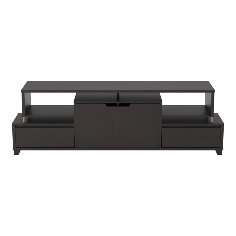 Furniture of America Eliana Wood Multi-Storage TV Stand in Cappuccino