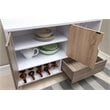 Furniture of America Vaughn Transitional Wood 10-Bottle Wine Rack in White