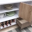 Furniture of America Vaughn Transitional Wood 10-Bottle Wine Rack in White