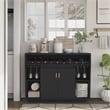 Furniture of America Trenta Wood Multi-Storage Buffet Cabinet in Black
