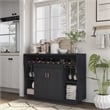 Furniture of America Trenta Wood Multi-Storage Buffet Cabinet in Black