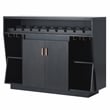 Furniture of America Trenta Wood Multi-Storage Buffet Cabinet in Black