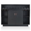 Furniture of America Trenta Wood Multi-Storage Buffet Cabinet in Black