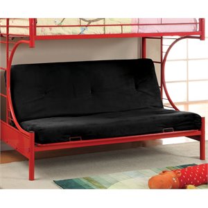 furniture of america brocko contemporary fabric 6-inch futon mattress in black