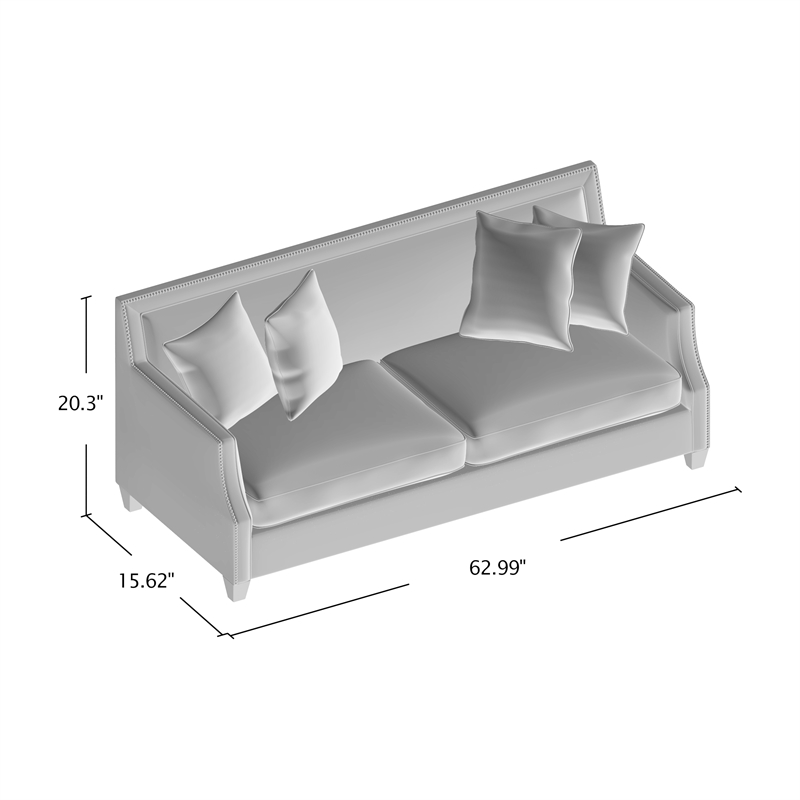 Furniture of America Stannis Transitional Microfiber Sofa in Emerald Green