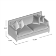 Furniture of America Stannis Transitional Microfiber Sofa in Emerald Green