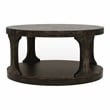 Furniture of America Arturo Solid Wood Open Shelf Coffee Table in Antique Black