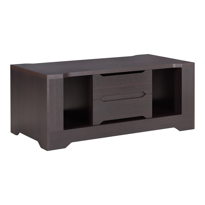 Furniture of America Sindra Contemporary Wood Storage Coffee Table in Espresso