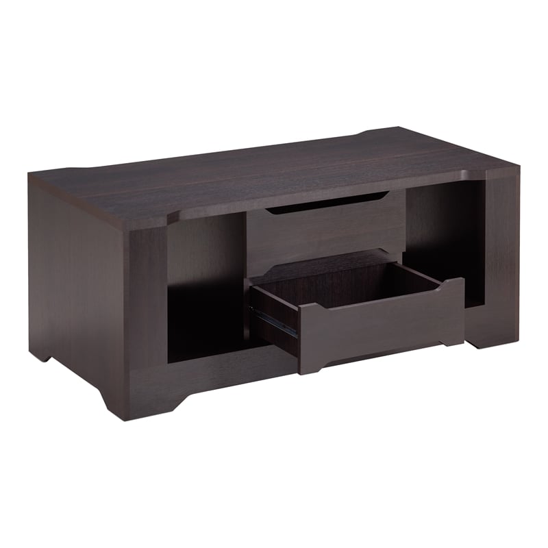 Furniture of America Sindra Contemporary Wood Storage Coffee Table in Espresso