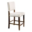 Furniture of America Elona Wood Nailhead Counter Stool in Cherry (Set of 2)