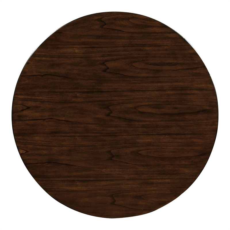 Furniture of America Mecca Mid Century Wood Round Dining Table in Gray