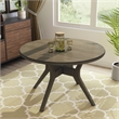 Furniture of America Mecca Mid Century Wood Round Dining Table in Gray