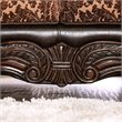 Furniture of America Eduard Traditional Faux Leather Cushioned Sofa in Brown