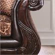 Furniture of America Eduard Traditional Faux Leather Cushioned Sofa in Brown