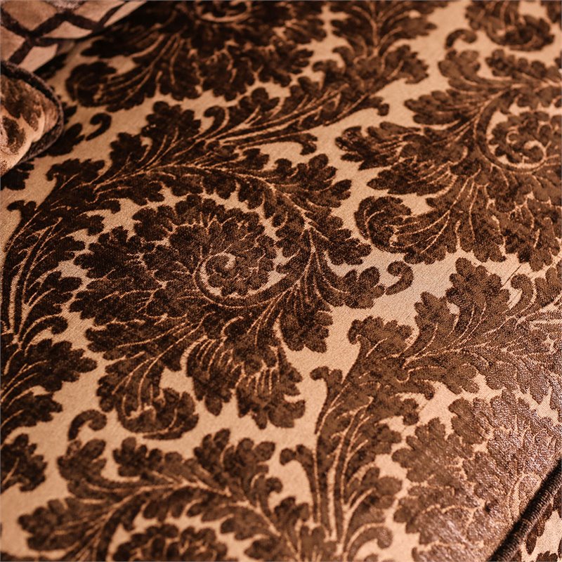 Furniture of America Eduard Traditional Faux Leather Cushioned Loveseat in Brown