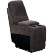Furniture of America Dantes Transitional Chenille Recliner Sectional in Gray