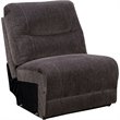 Furniture of America Dantes Transitional Chenille Recliner Sectional in Gray