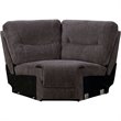 Furniture of America Dantes Transitional Chenille Recliner Sectional in Gray