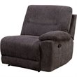 Furniture of America Dantes Transitional Chenille Recliner Sectional in Gray