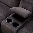 Furniture of America Dantes Transitional Chenille Recliner Sectional in Gray