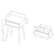 Furniture of America Pegle Engineered Wood and Metal 1-Drawer End Table in Black