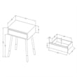 Furniture of America Pegle Engineered Wood 1-Drawer End Table in Gray