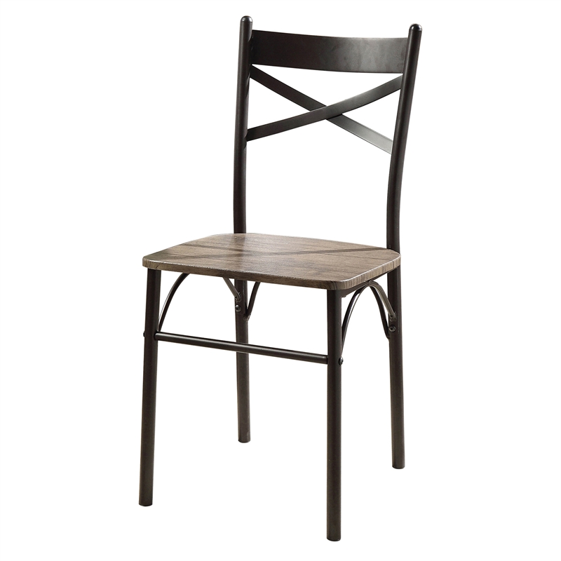 Furniture of America Kelle Transitional Metal 3-Piece Dining Set in Dark Bronze