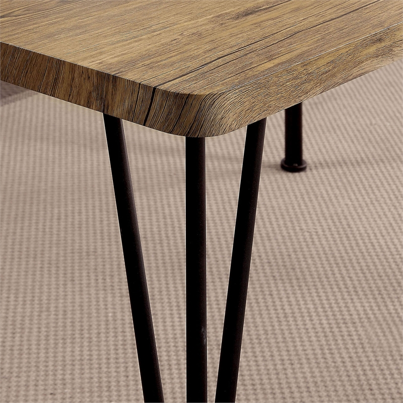 Furniture of America Kelle Transitional Metal 3-Piece Dining Set in Dark Bronze