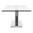 Furniture of America Tri Contemporary Glass Top Coffee Table in White and Gray