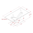 Furniture of America Tri Contemporary Glass Top Coffee Table in White and Gray
