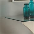 Furniture of America Tri Contemporary Glass Top Console Table in White and Gray