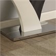 Furniture of America Tri Contemporary Glass Top Console Table in White and Gray