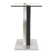 Furniture of America Tri Contemporary Glass Top Console Table in White and Gray